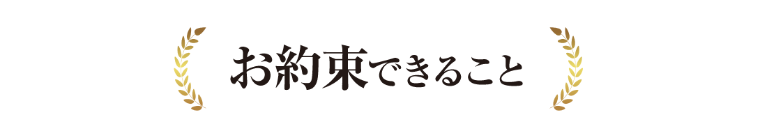 お約束できること